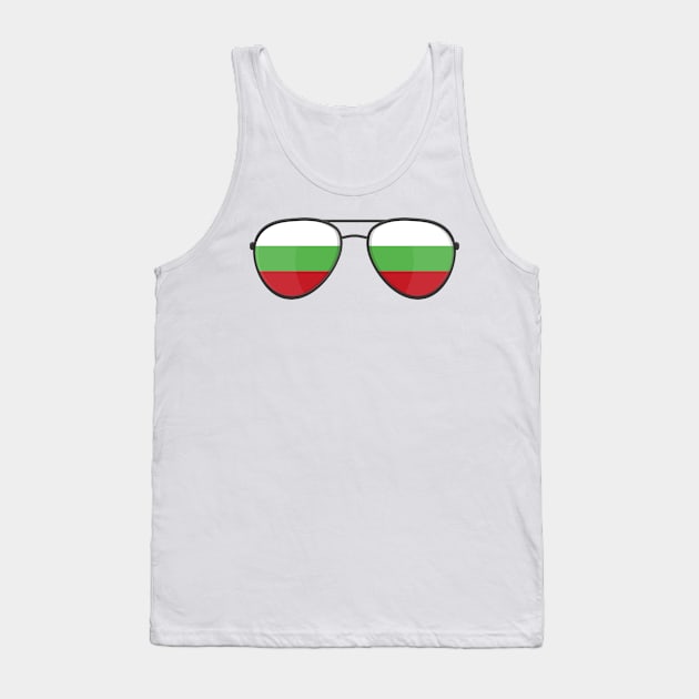 Bulgaria Flag Sunglasses Tank Top by BramCrye